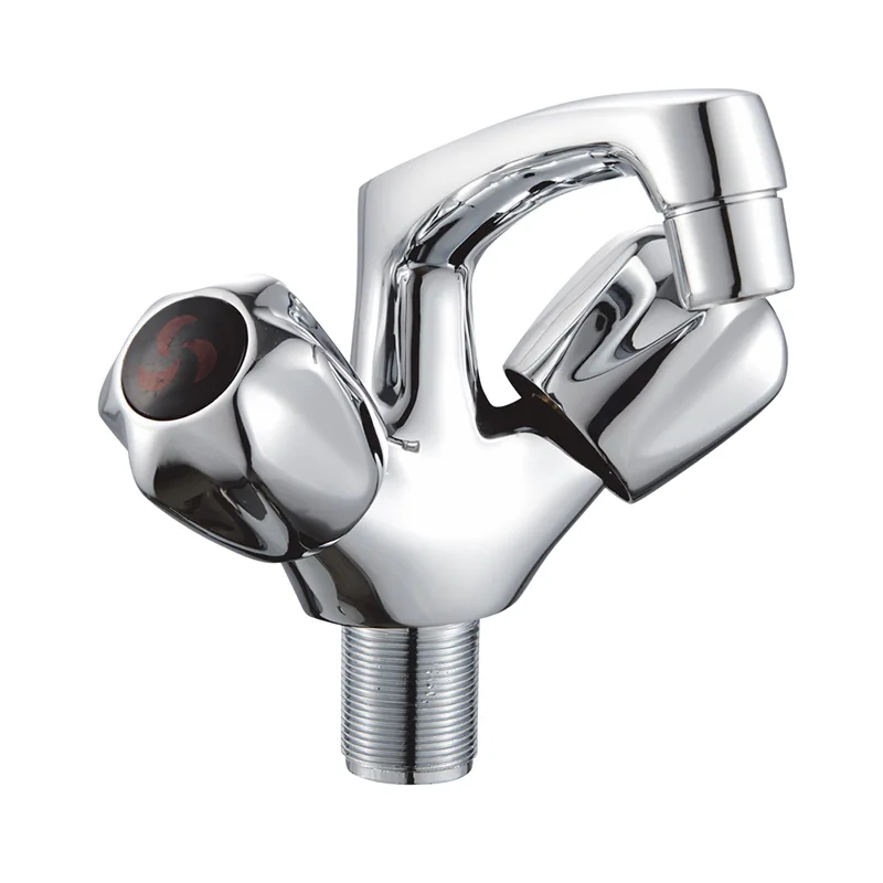 Смеситель для раковины с двойной ручкой и одним отверстием