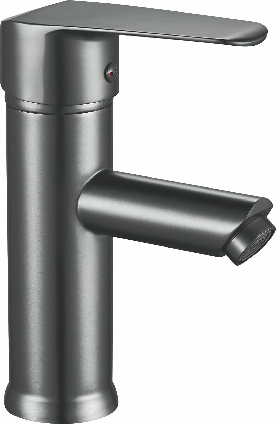 Смеситель для раковины темно-серого цвета